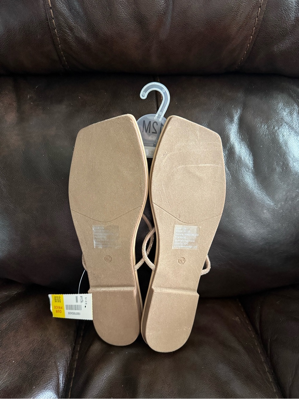 Women’s Tan Braided Strap Sandals - Picture 2 of 2